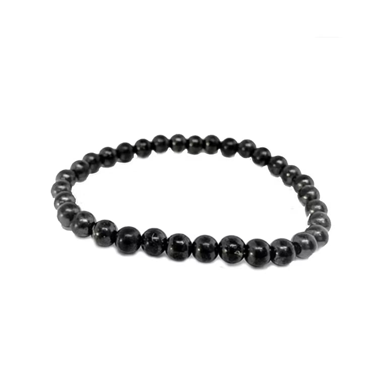 Kristallpunkten Shungit 8mm pärlor Armband 'Större Handled'
