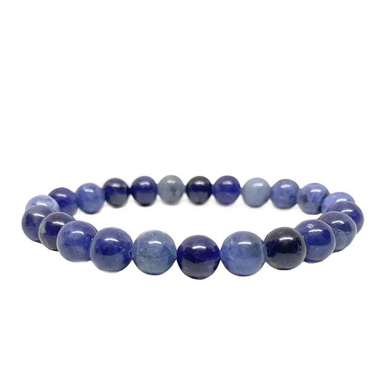Kristallpunkten Sodalit 8mm pärlor Armband
