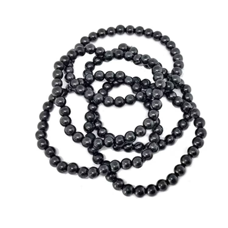 Kristallpunkten Shungit 6mm pärlor Armband