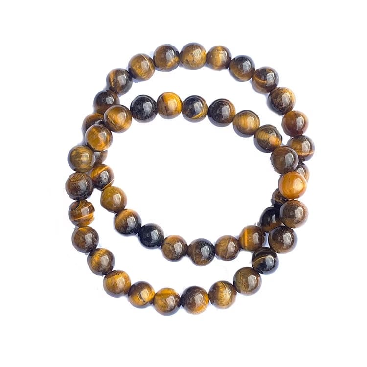 Kristallpunkten Tigeröga 8mm pärlor Armband