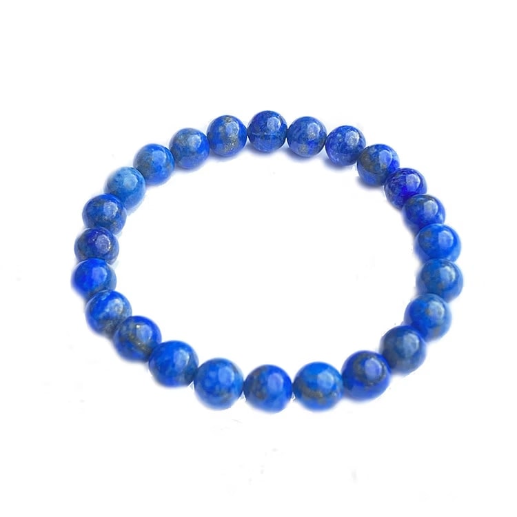 Kristallpunkten Lapis Lazuli 8mm pärlor Armband