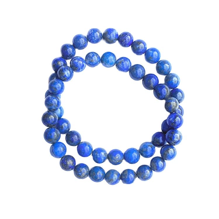 Kristallpunkten Lapis Lazuli 8mm pärlor Armband