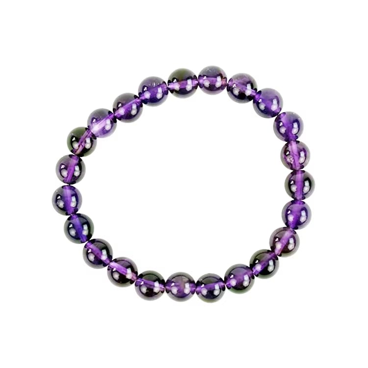 Kristallpunkten Ametist 8mm pärlor Armband