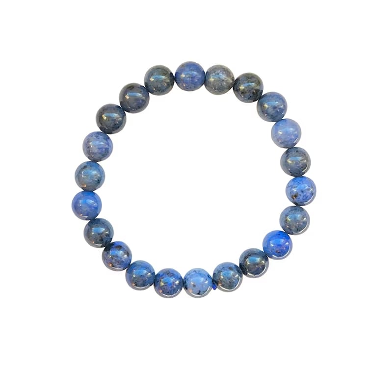 Kristallpunkten Dumortierit 8mm pärlor Armband