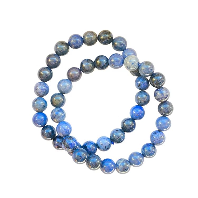 Kristallpunkten Dumortierit 8mm pärlor Armband