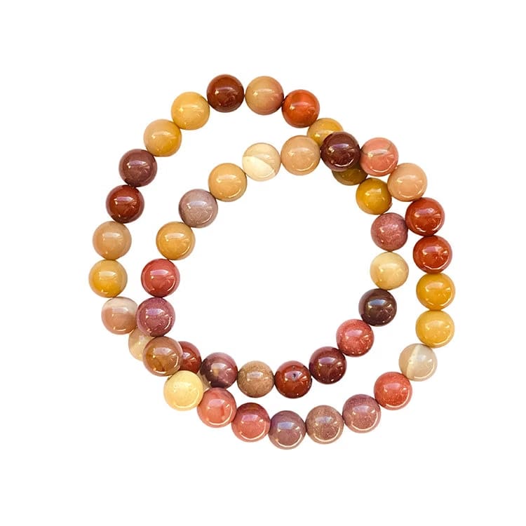 Kristallpunkten Mookaite armband 8 mm pärlor