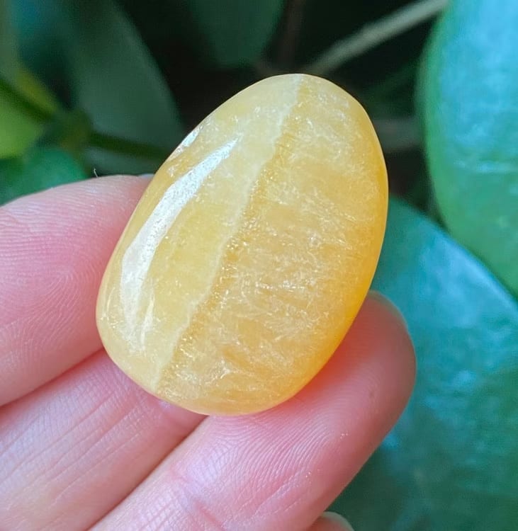 Kristallpunkten Kalcit Orange Hängsmycke (Droppe)
