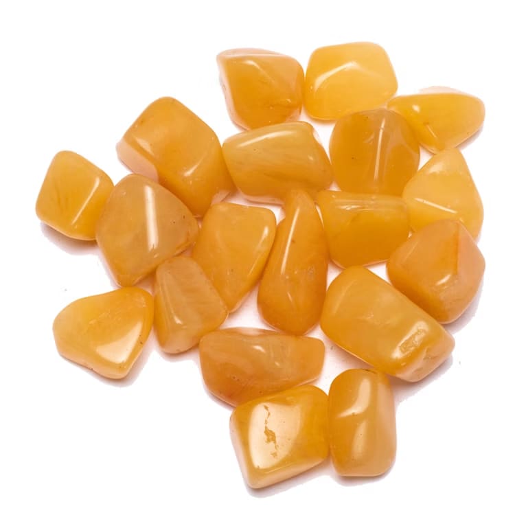 Kristallpunkten Aventurin Gul AA Trumlade stenar 100gr