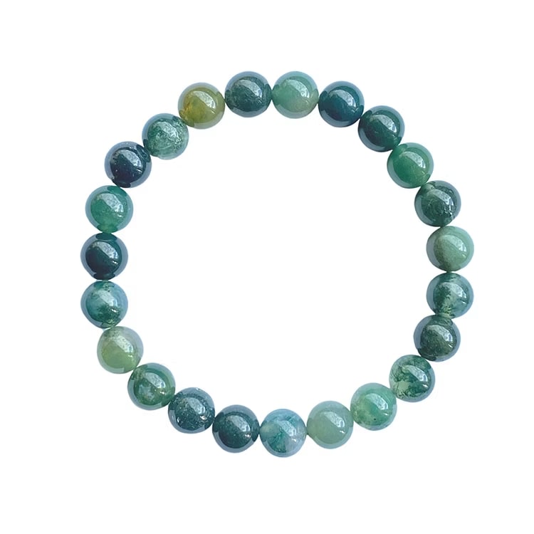 Kristallpunkten Mossagat 8mm pärlor Armband