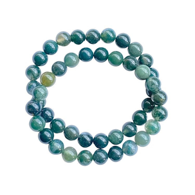 Kristallpunkten Mossagat 8mm pärlor Armband