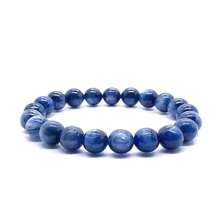 Kristallpunkten Kyanit 8mm pärlor Armband