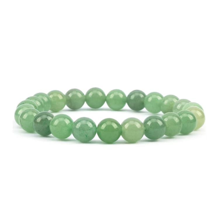 Kristallpunkten Aventurin Grön 8mm pärlor Armband