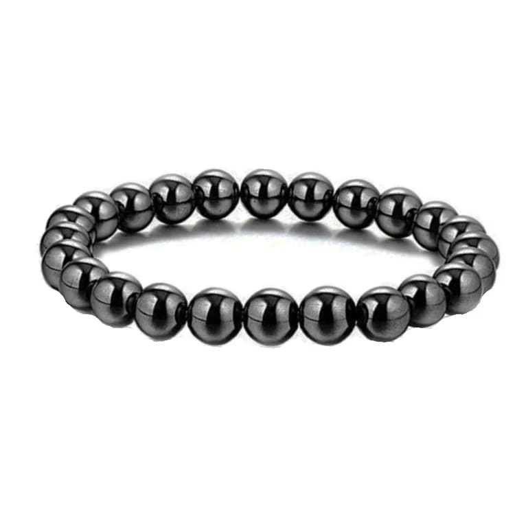 Kristallpunkten Hematit 8mm pärlor Armband