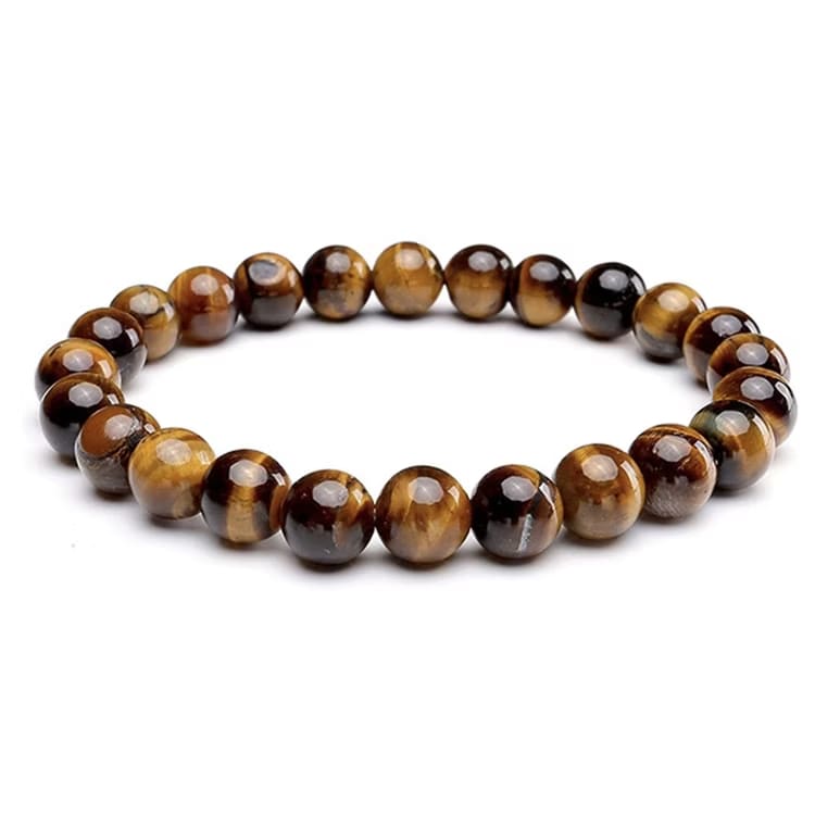 Kristallpunkten Tigeröga 8mm pärlor Armband