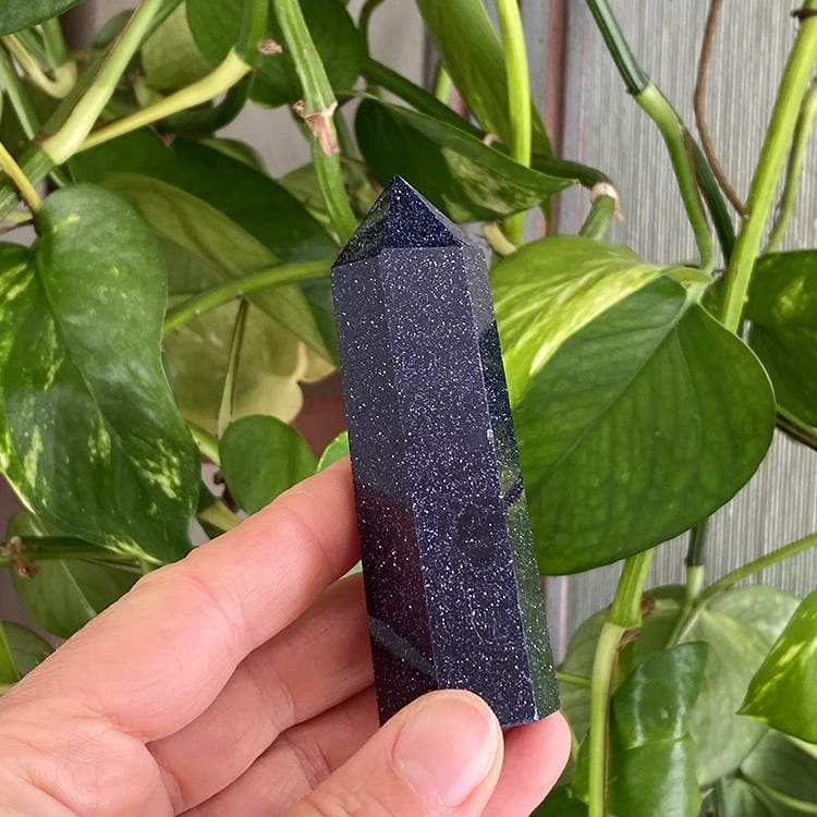 Kristallpunkten Sandsten Blå (Goldstone) Spets S - M