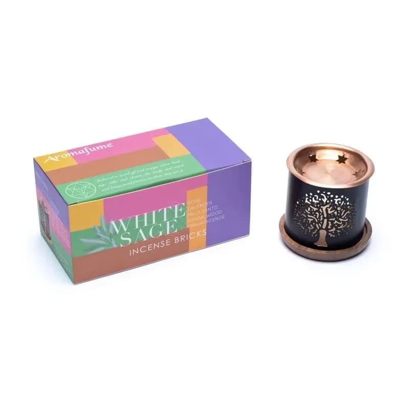 Kristallpunkten Rökelselampa Startkit, 6 sorters rökelsebrickor (AromaFume)