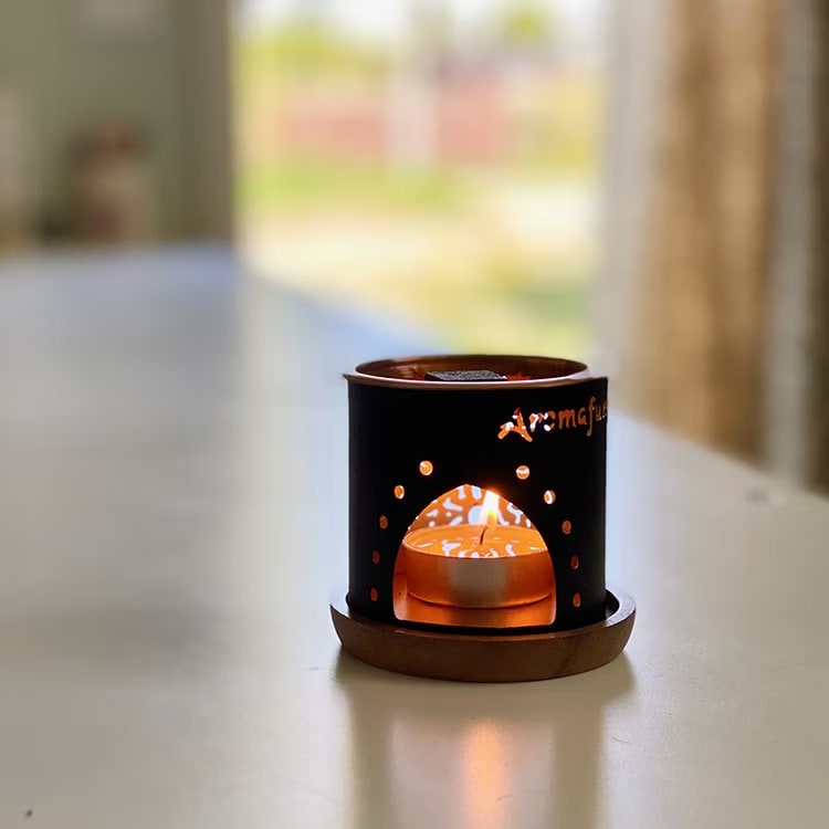 Kristallpunkten Rökelselampa Startkit, 6 sorters rökelsebrickor (AromaFume)