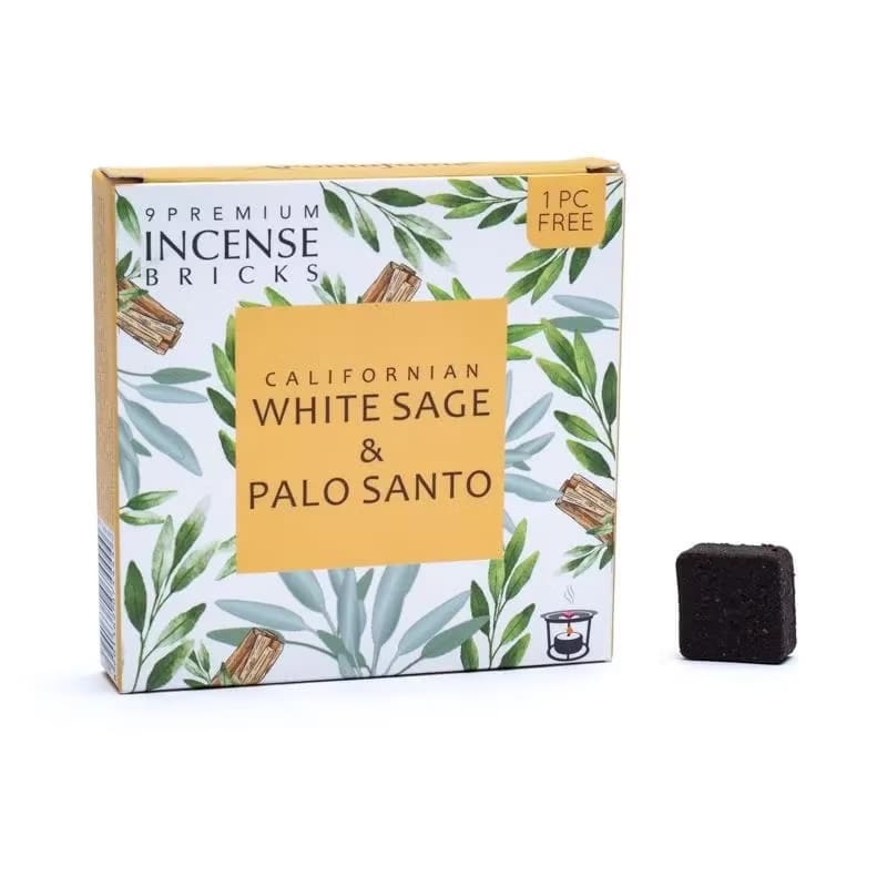 Kristallpunkten Rökelsebrickor Vit salvia & Palo Santo 9 st