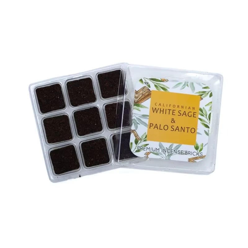 Kristallpunkten Rökelsebrickor Vit salvia & Palo Santo 9 st