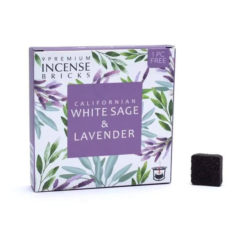 Kristallpunkten Rökelsebrickor Vit salvia & Lavendel 9st