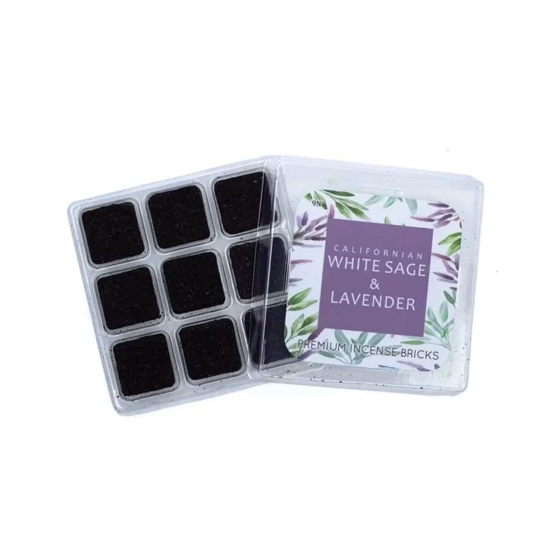 Kristallpunkten Rökelsebrickor Vit salvia & Lavendel 9st