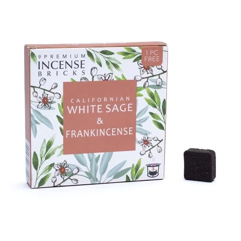 Kristallpunkten Rökelsebrickor Vit salvia & Frankincense 9st