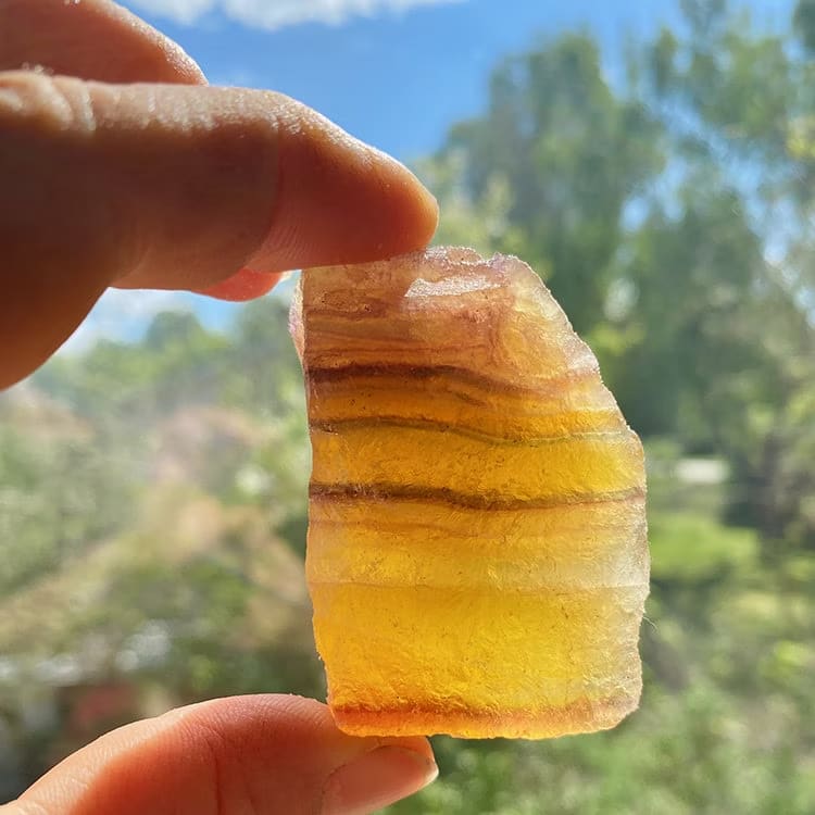 Kristallpunkten Fluorit Regnbågs Råsten 250gr