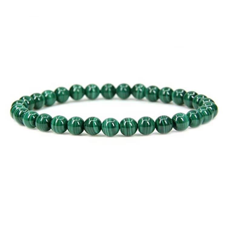Kristallpunkten Malakit 6mm pärlor Armband