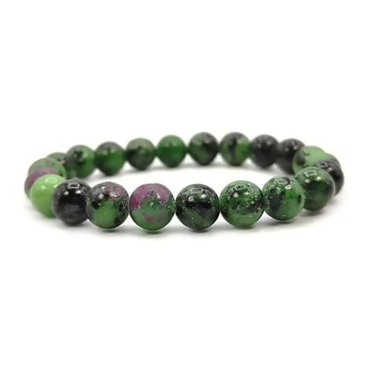 Kristallpunkten Rubinzoisit 8mm pärlor Armband