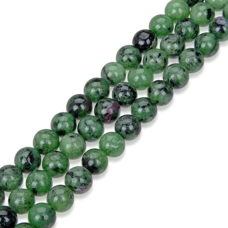 Kristallpunkten Rubinzoisit 8mm pärlor Armband