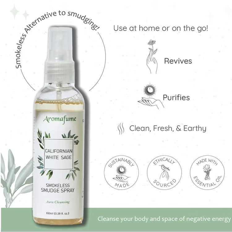 Kristallpunkten Vit Salvia Rumsspray 100ml (AromaFume)