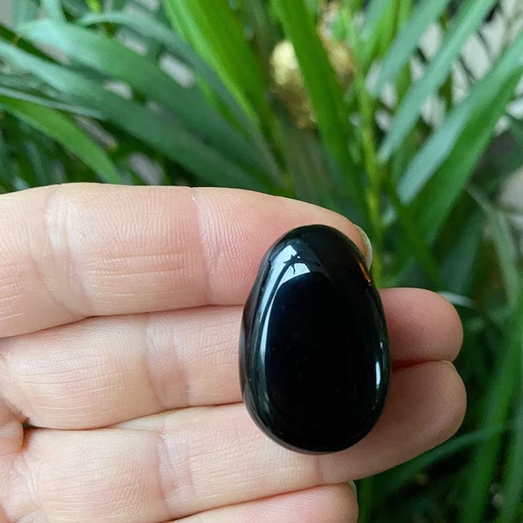 Kristallpunkten Obsidian Svart Hängsmycke (Droppe)