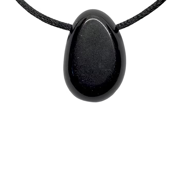 Kristallpunkten Onyx Svart Hängsmycke (Droppe)