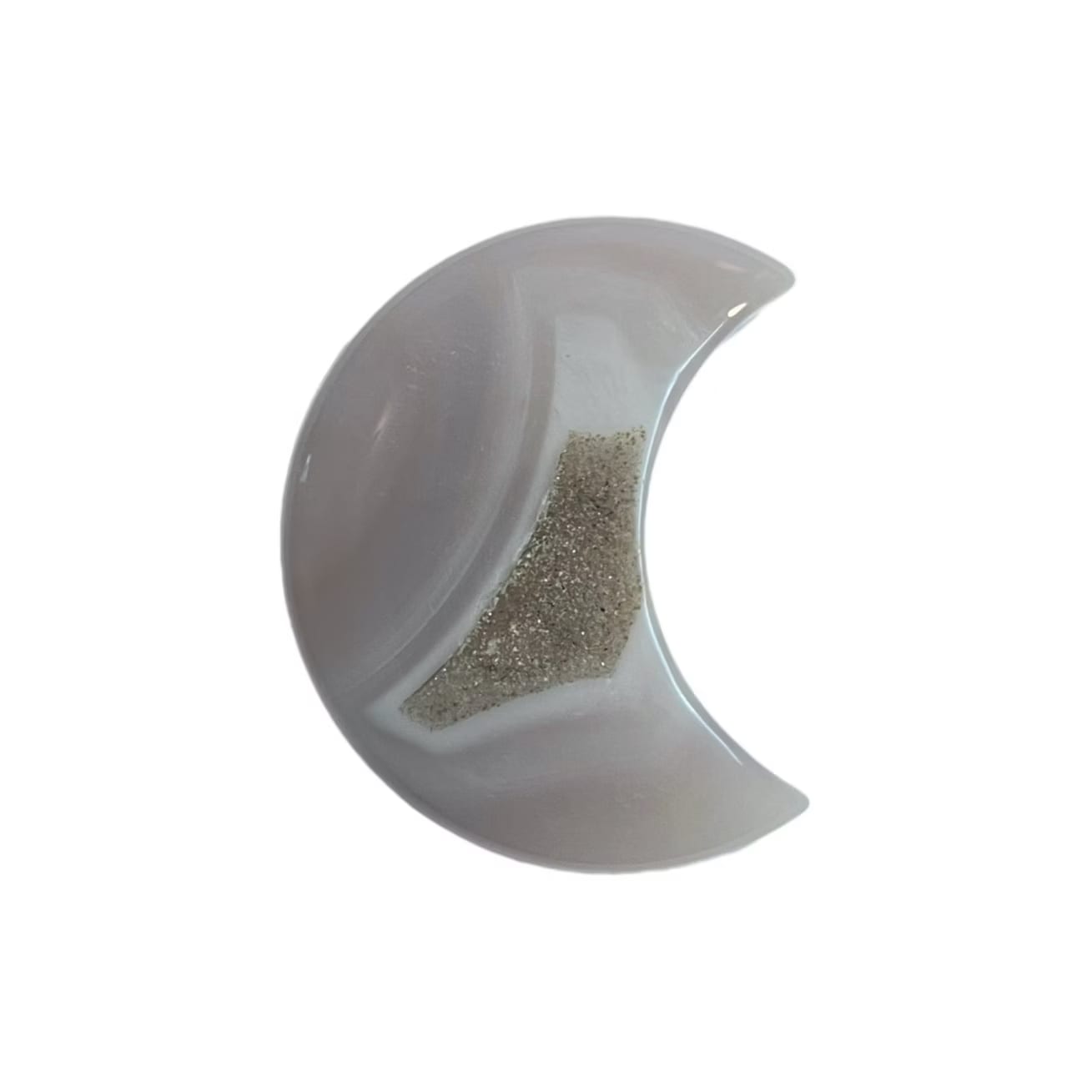 Kristallpunkten Agat Måne med Druzy