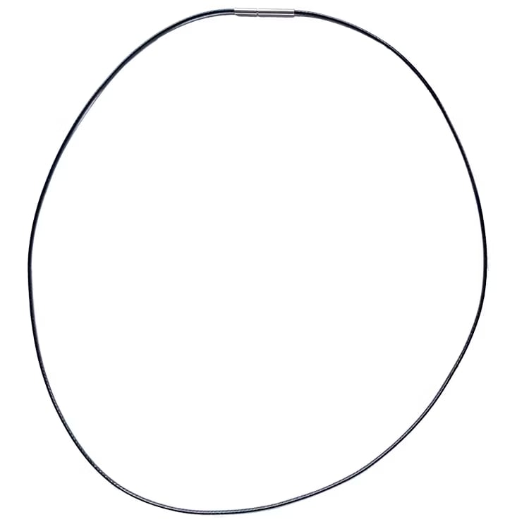 Kristallpunkten Bambuhalsband med lås av rostfritt stål 45cm