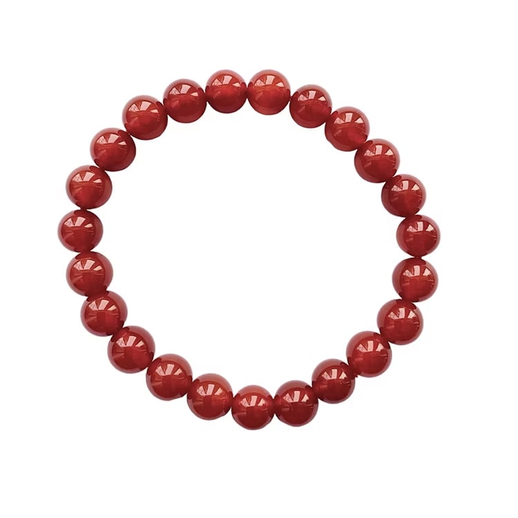 Kristallpunkten Karneol 8mm pärlor Armband