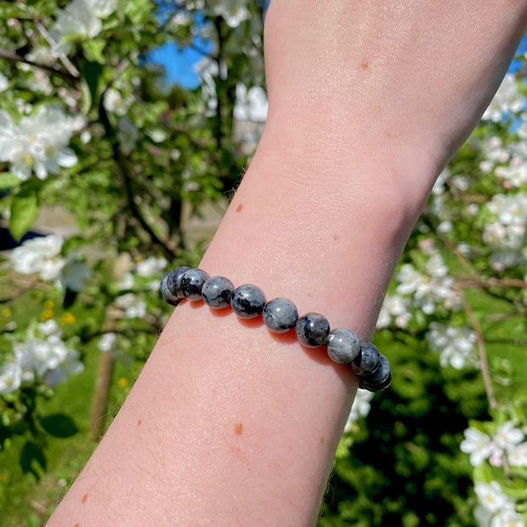Kristallpunkten Larvikit 8mm pärlor Armband