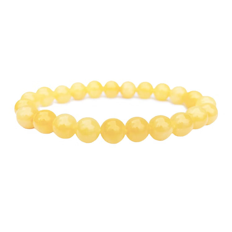 Kristallpunkten Jade Citron 8mm pärlor Armband