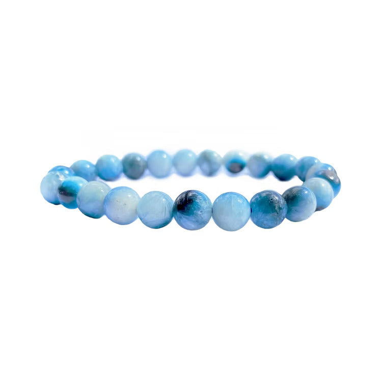 Kristallpunkten Blue Ice Nakauriit 8mm pärlor Armband
