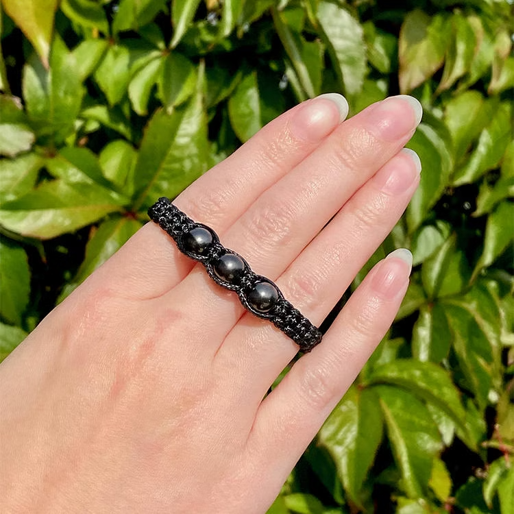 Kristallpunkten Shungit Armband BARN (Justerbart)