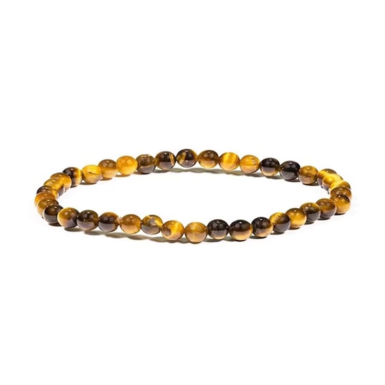 Kristallpunkten Tigeröga 4mm pärlor Armband