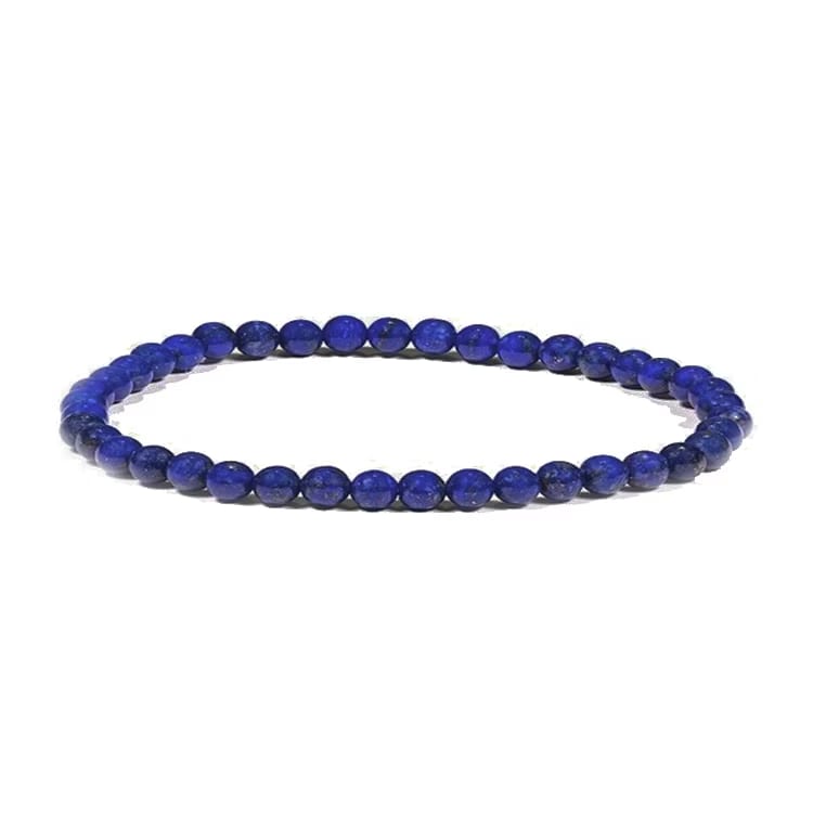 Kristallpunkten Lapis Lazuli 4mm pärlor Armband