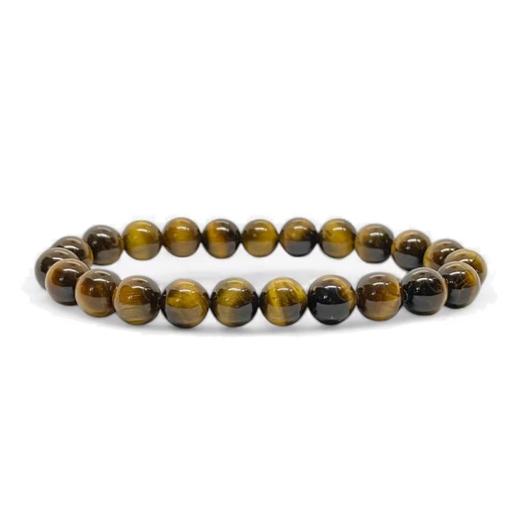 Kristallpunkten Tigeröga 8mm pärlor Armband