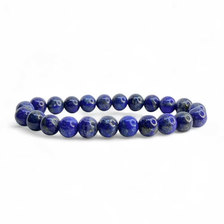 Kristallpunkten Lapis Lazuli 8mm pärlor Armband
