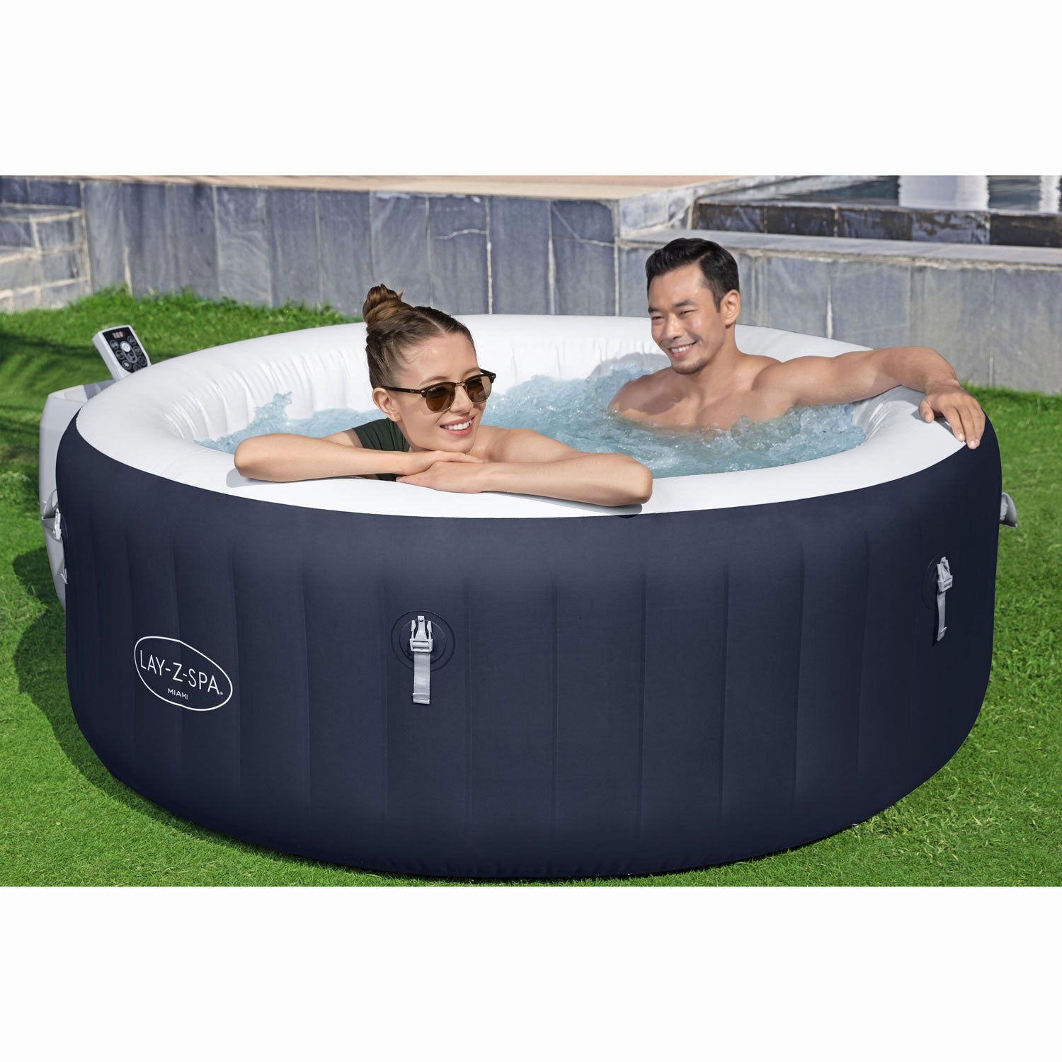 Bestway Lay-Z-Spa® Miami EnergySense AirJet 4 Mörkblå 1.80m x 66cm